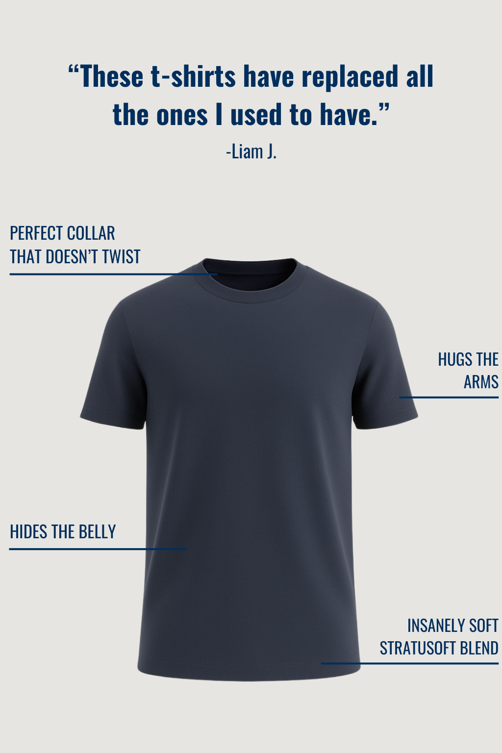 Crew Neck – Navy Blue